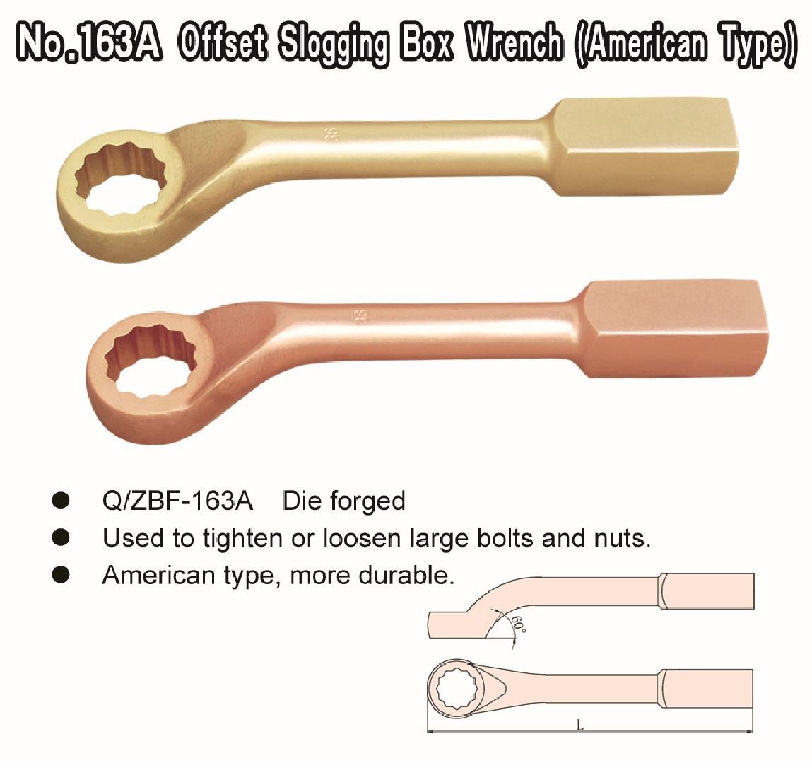 No. 163A Offset Slogging Box Wrench (American Type)