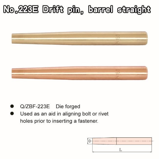 No. 223E Drift Pin, barrel straight